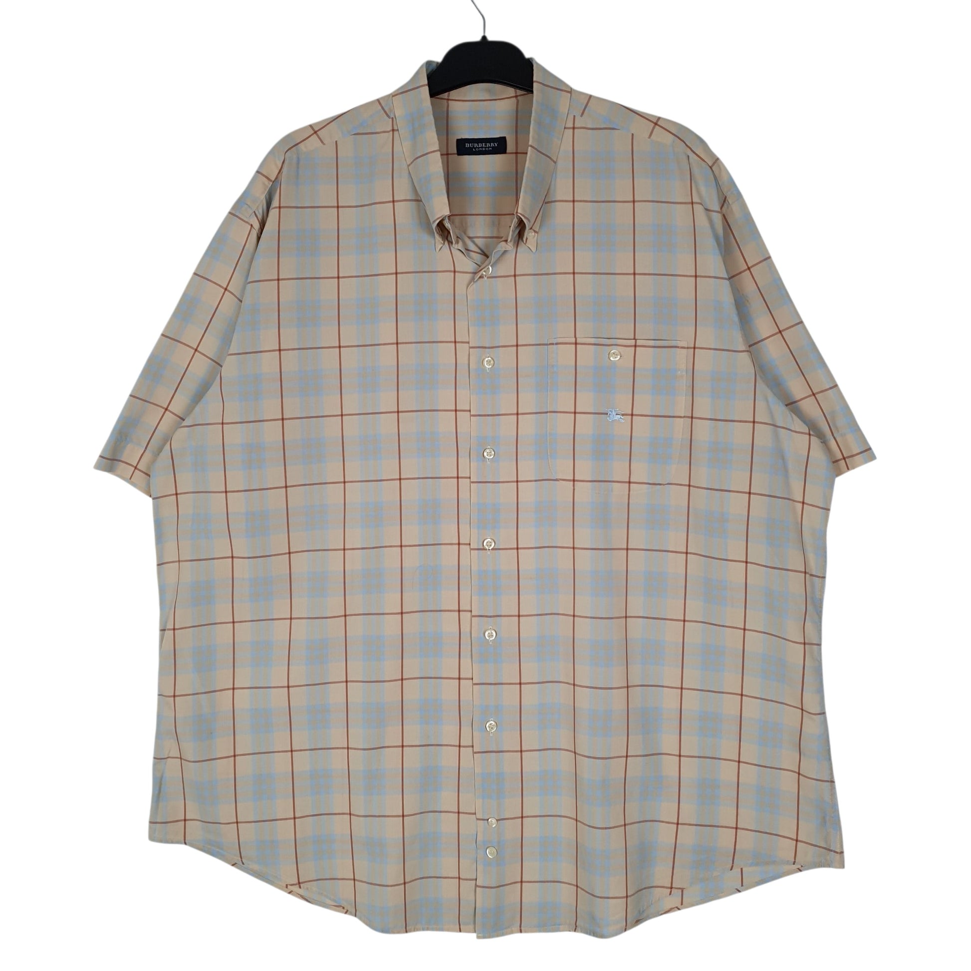 Mens Beige Burberry  Short Sleeve Shirt
