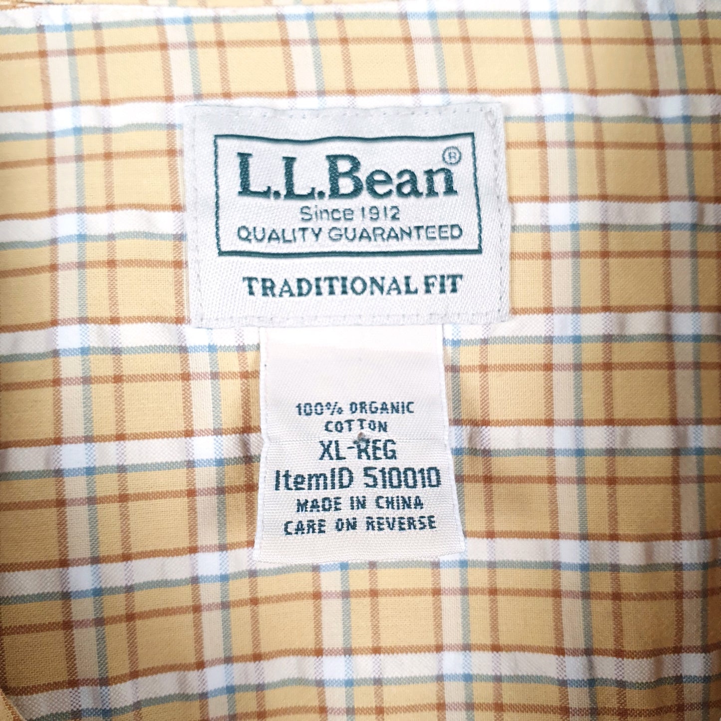 Mens Yellow L.L.Bean   Shirt