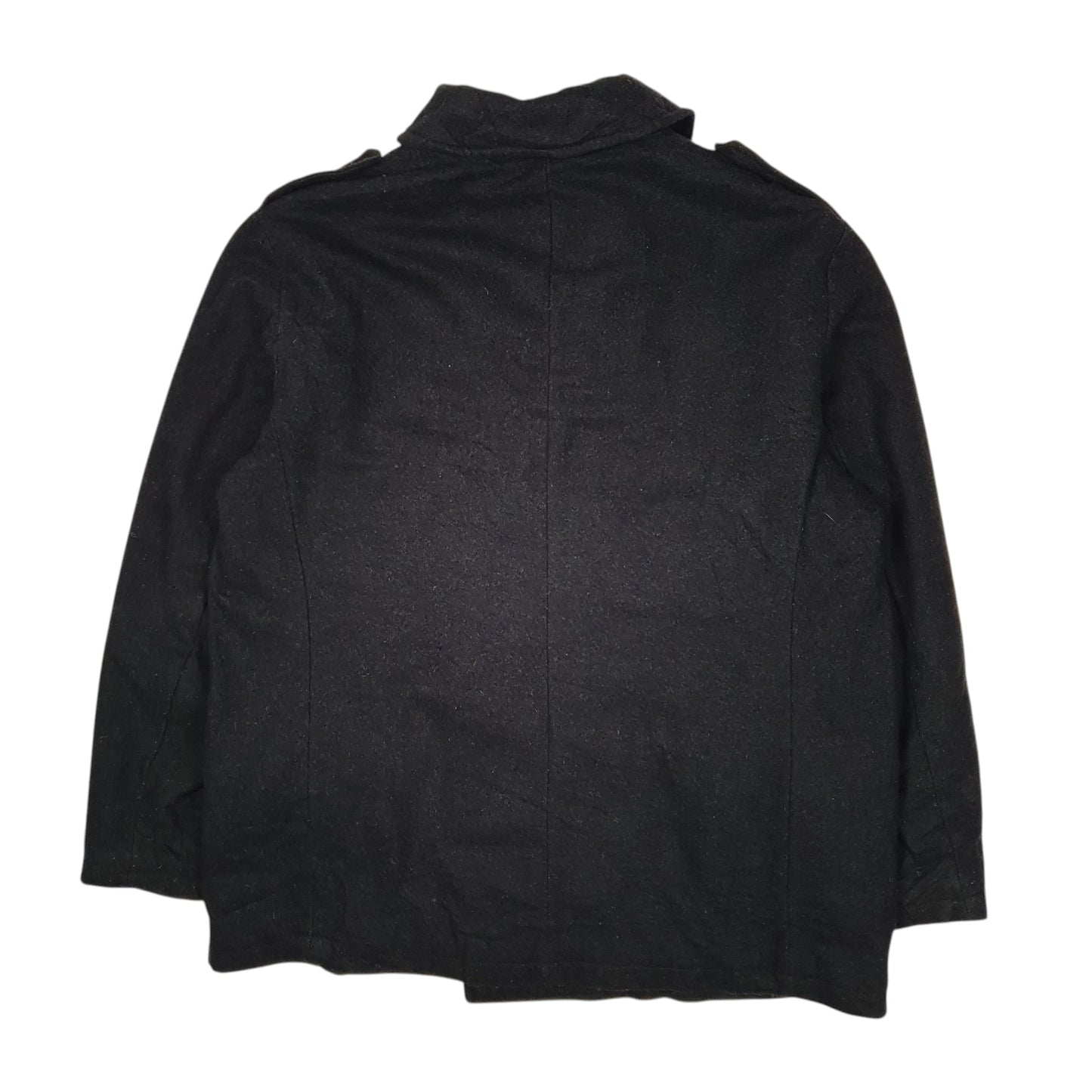 Mens Black Nautica Double Breated Pea  Coat