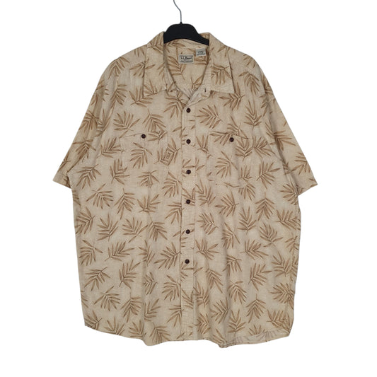 Mens Beige L.L.Bean  Short Sleeve Shirt