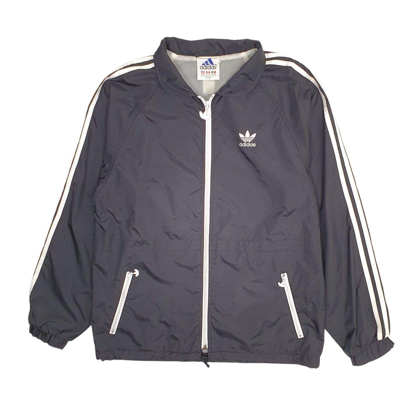 Mens Black Adidas Vintage 90s  Coat