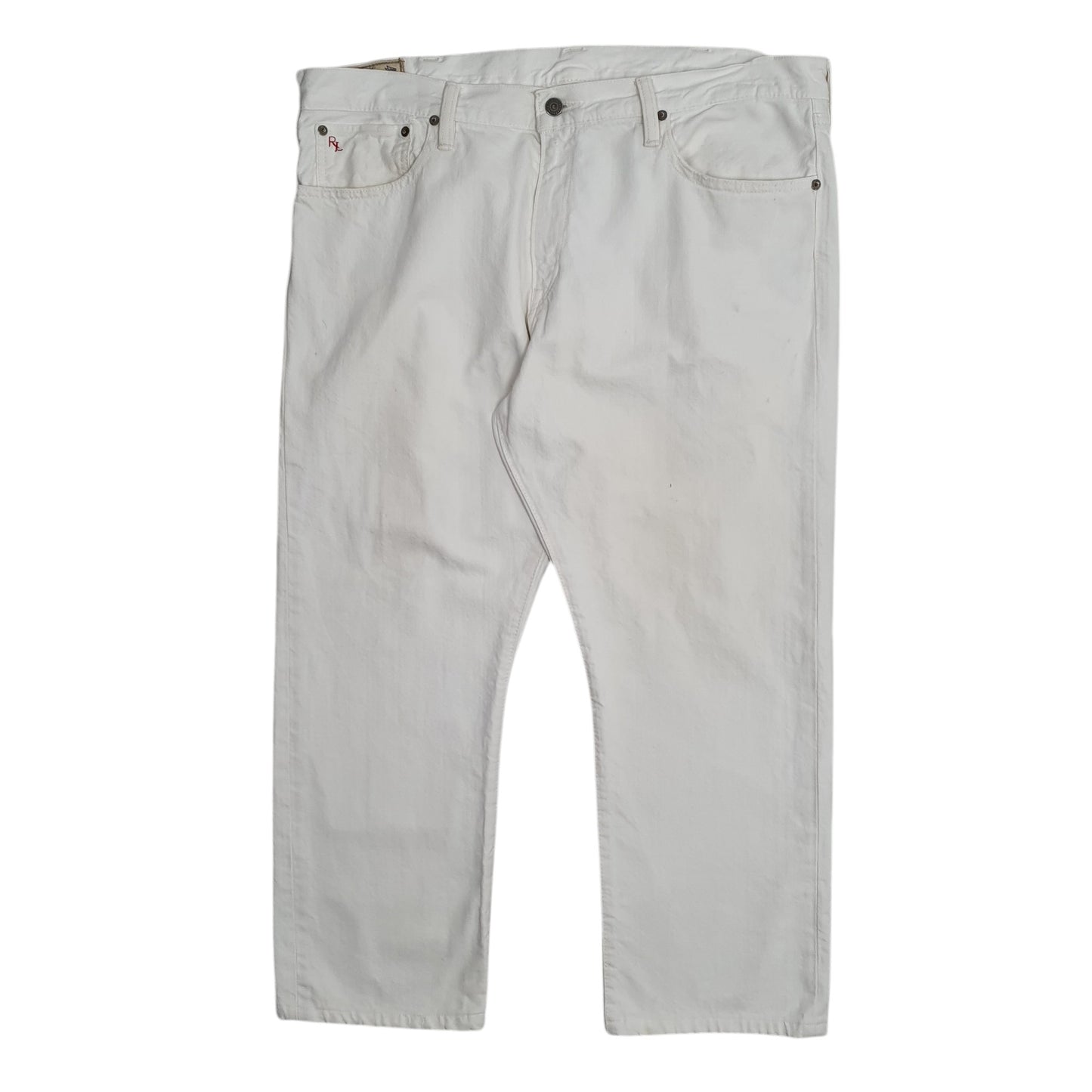 Mens White Polo Ralph Lauren Selvedge Hampton JeansW38 L27