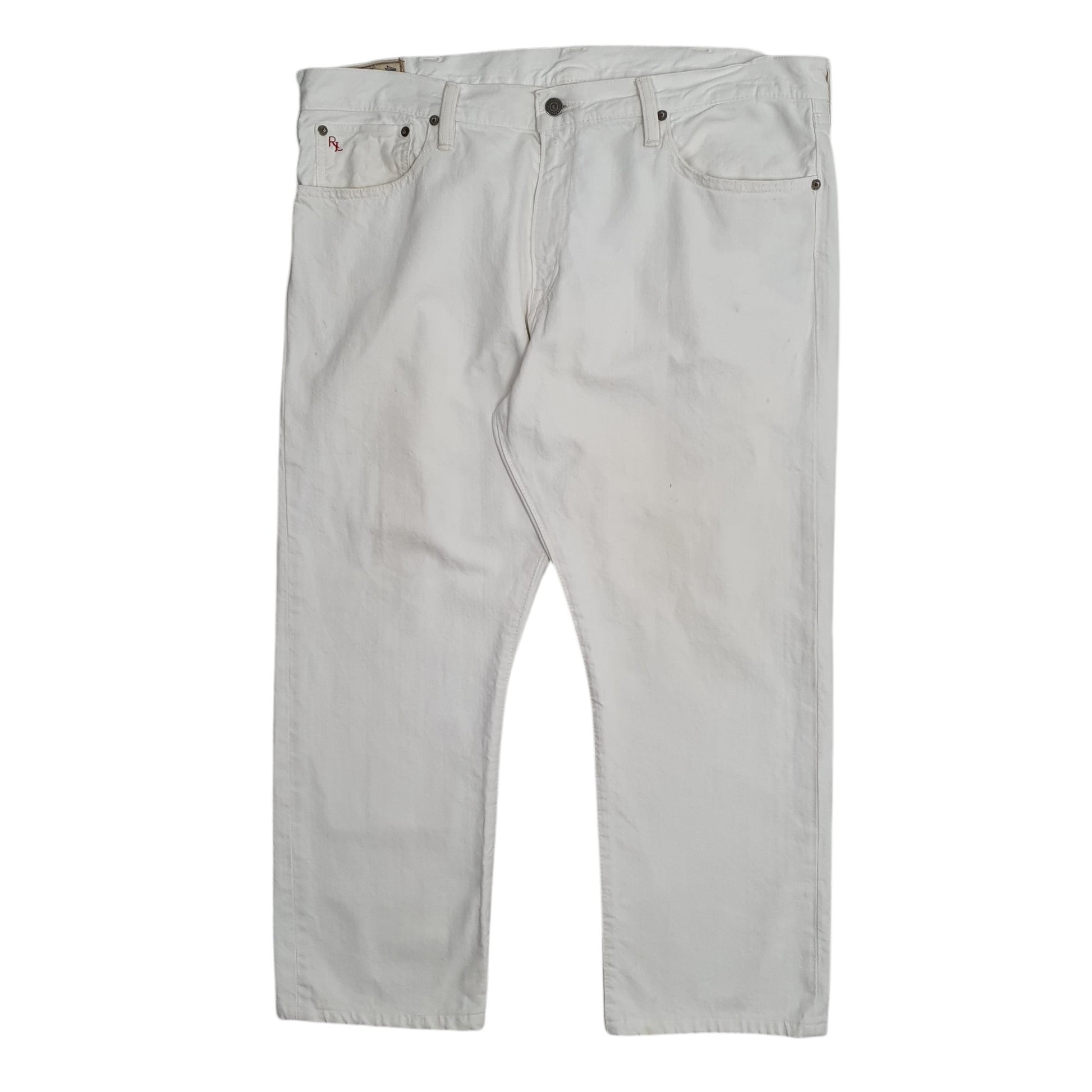 Mens White Polo Ralph Lauren Selvedge Hampton JeansW38 L27