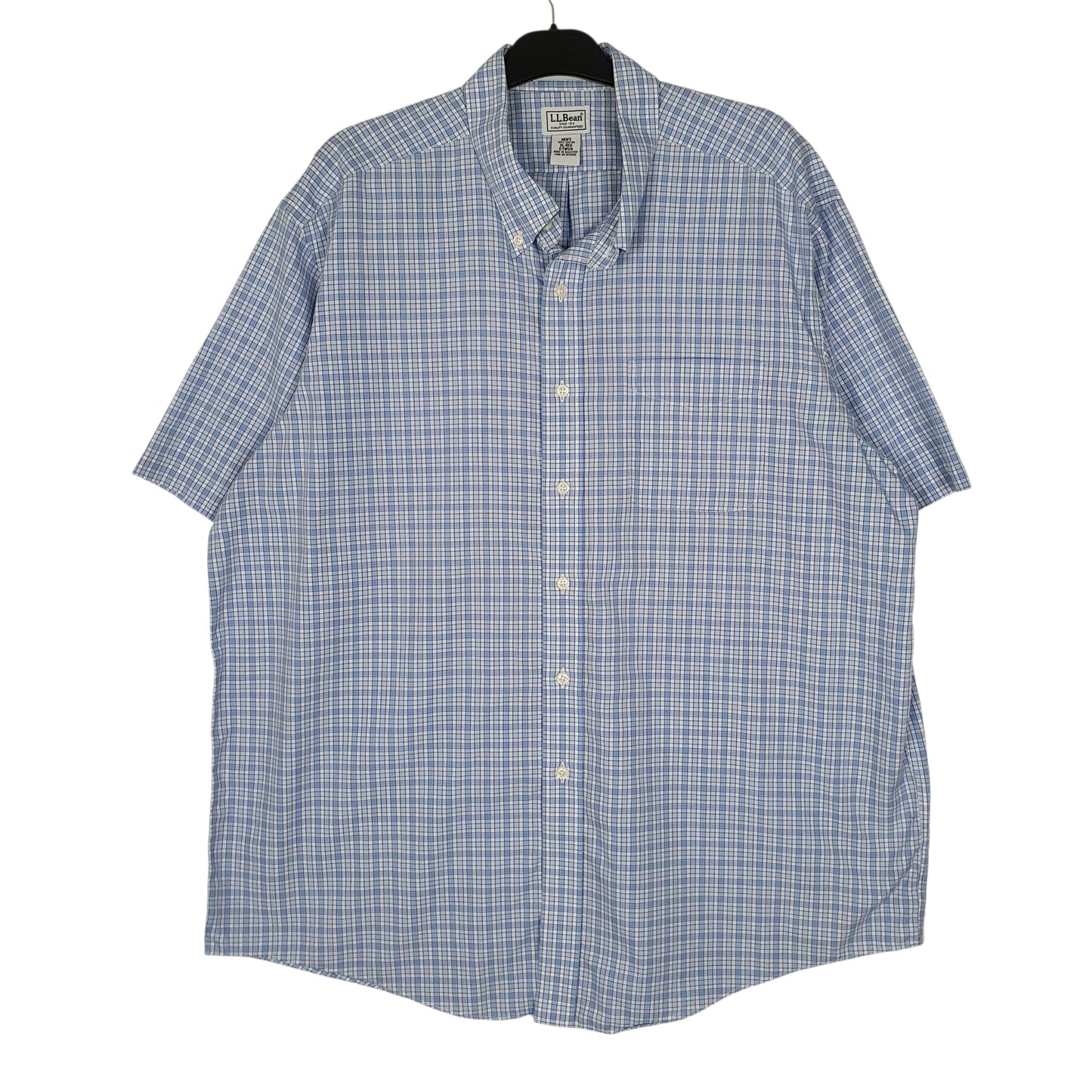 Mens Blue L.L.Bean  Short Sleeve Shirt