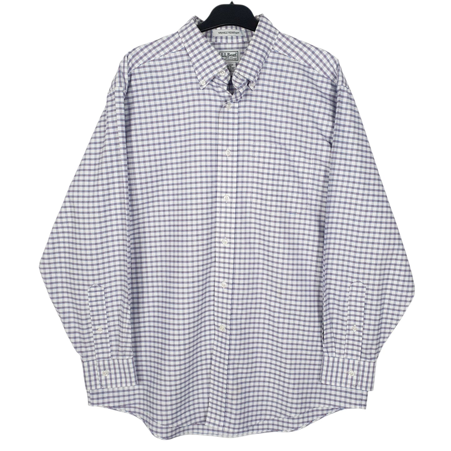 Mens White L.L.Bean  Long Sleeve Shirt