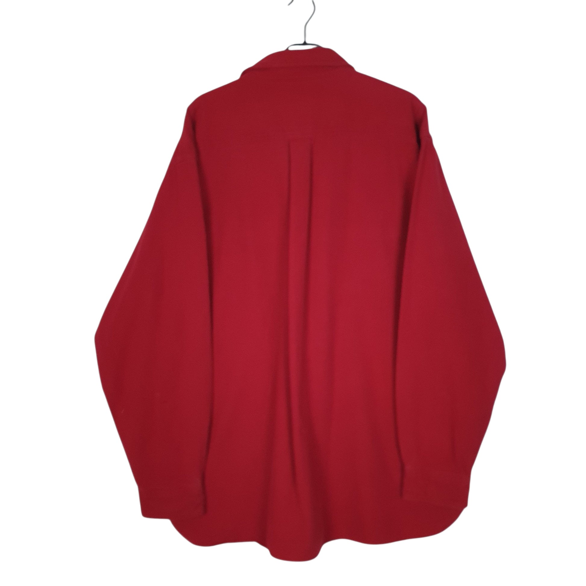 Mens Red L.L.Bean Thick Chamois  Shirt