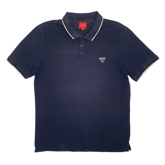 Mens Navy Guess  Short Sleeve Polo Shirt