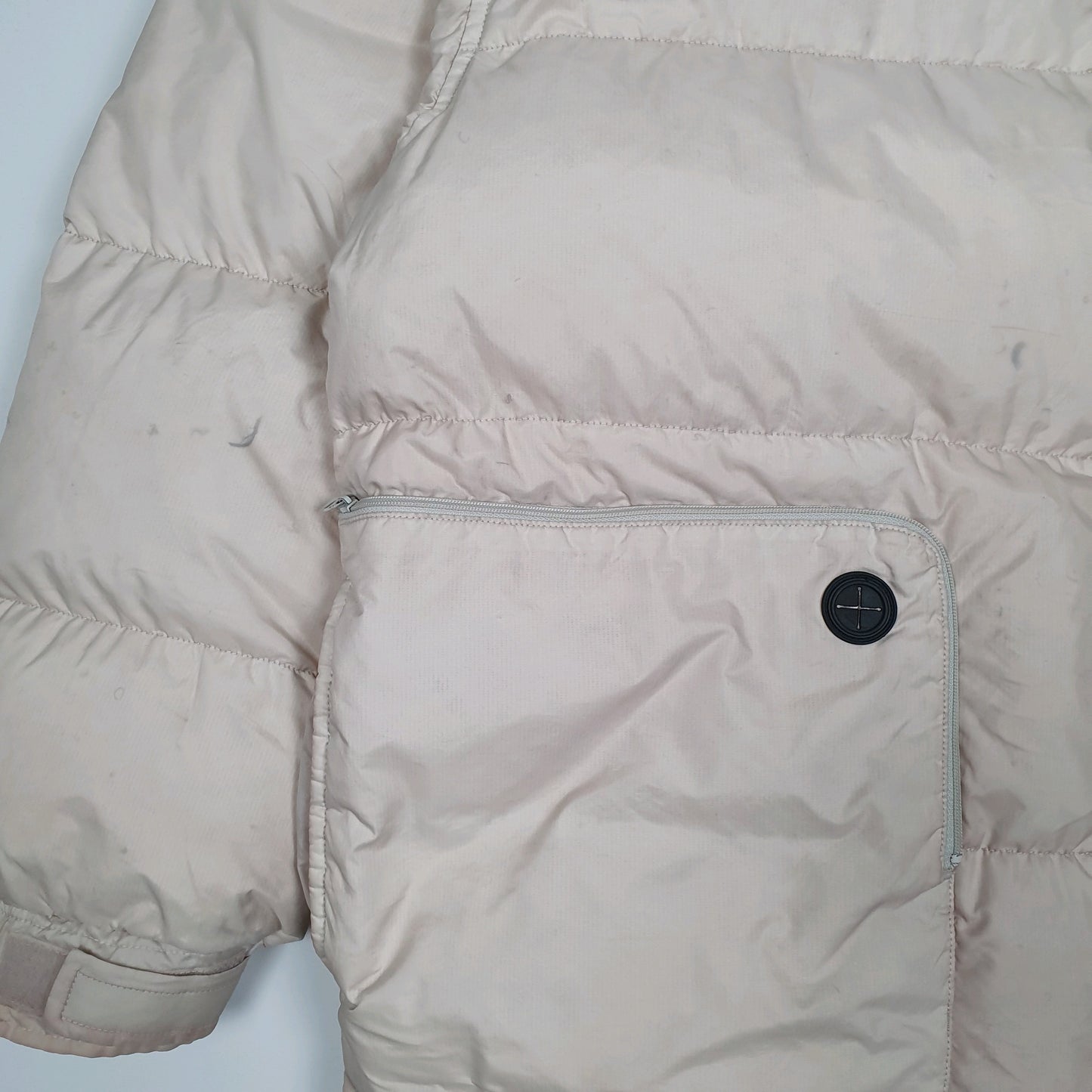 Mens Cream Nike Vintage 2000s  Coat