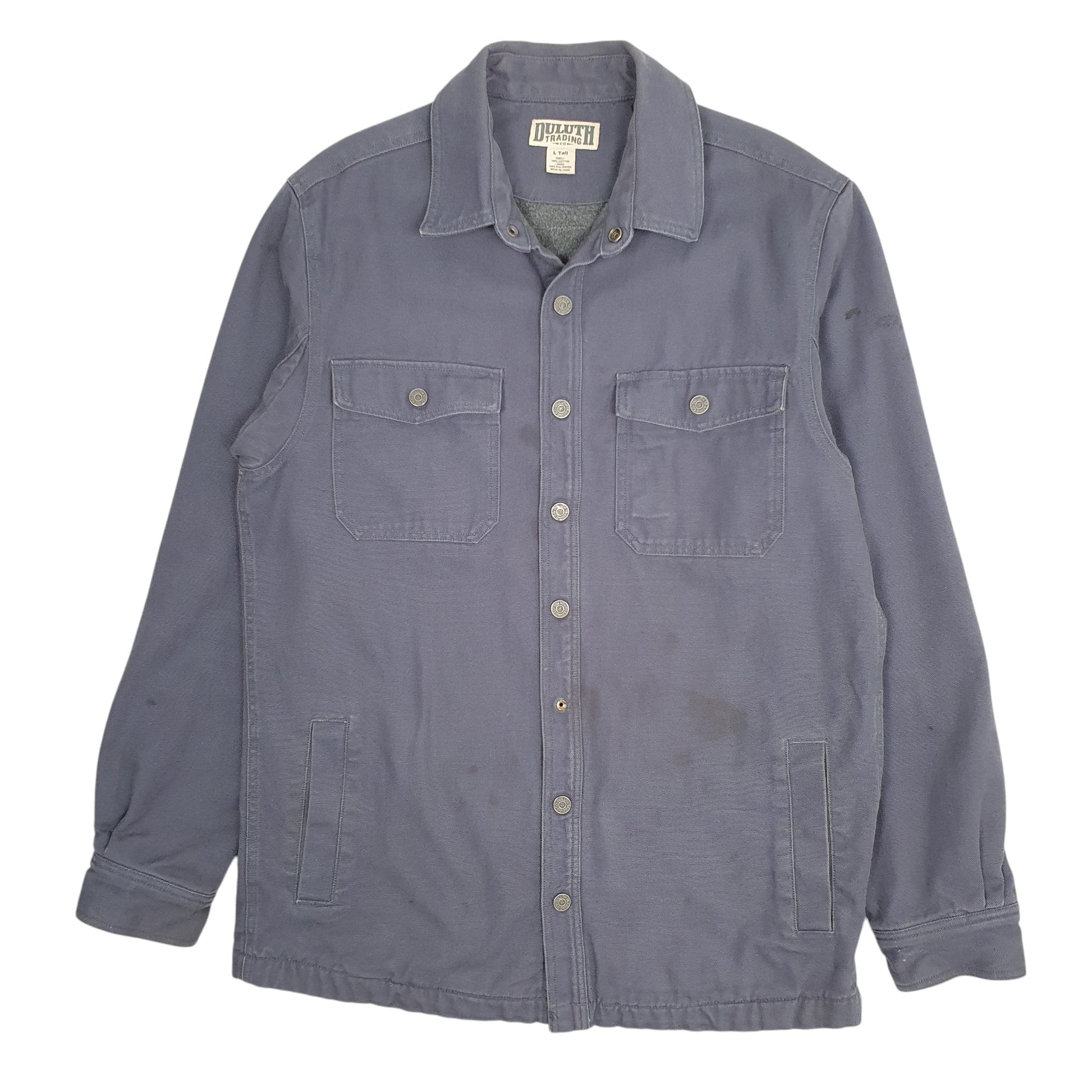 Mens Blue Duluth Trading Co Workwear Fleece Lined  Coat