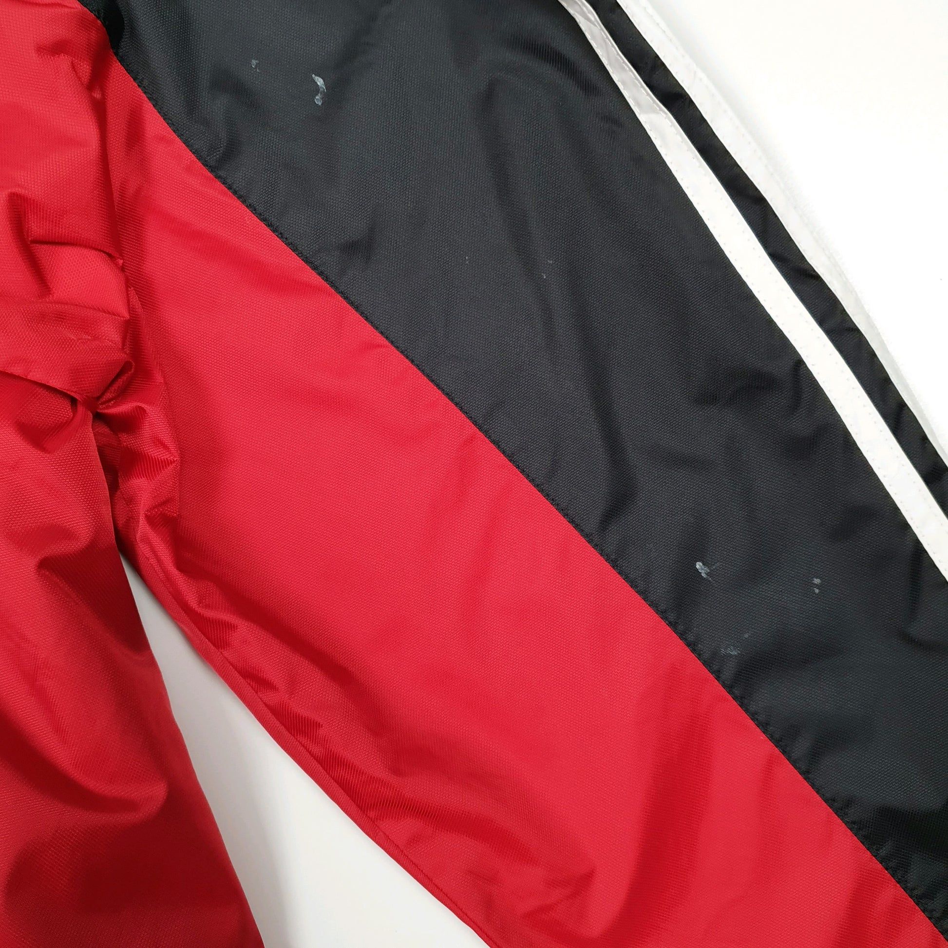 Mens Red Adidas Oshawa Kicks Vintage 2000s Full Zip Coat