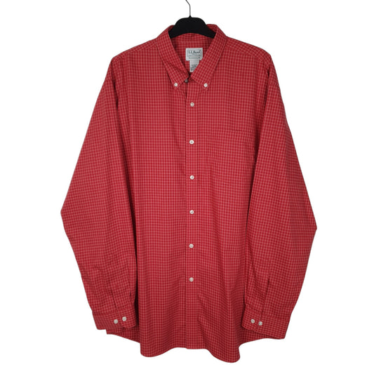 Mens Red L.L.Bean  Long Sleeve Shirt