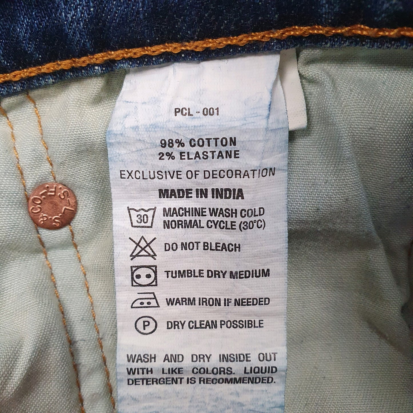 Mens Blue Levis Distressed  Jeans