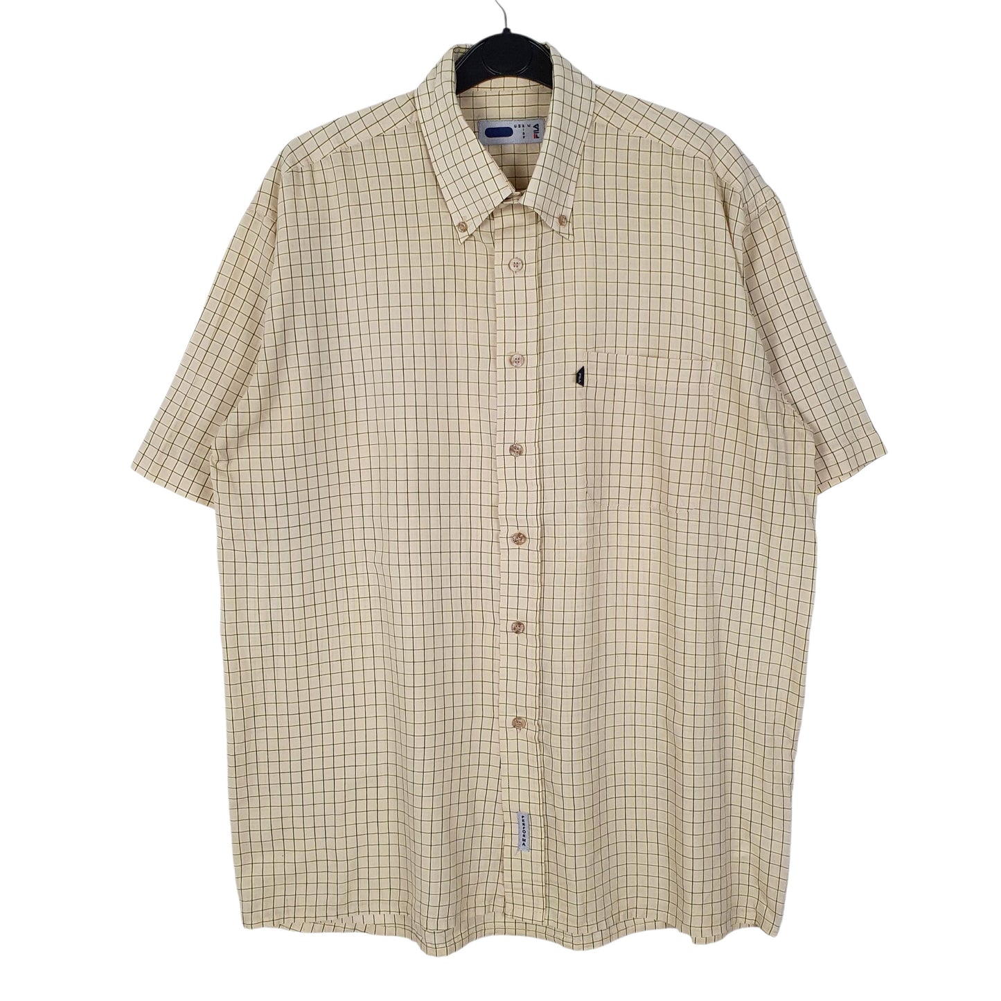 Mens Yellow Fila Performance Elitte Short Sleeve Shirt