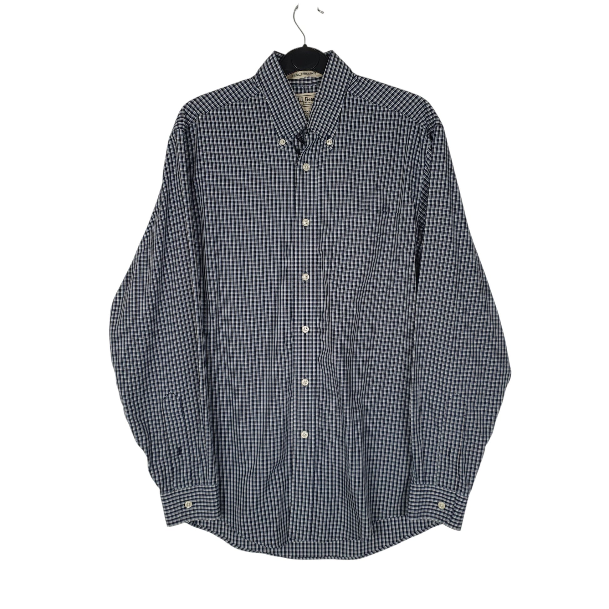 Mens Navy L.L.Bean  Long Sleeve Shirt