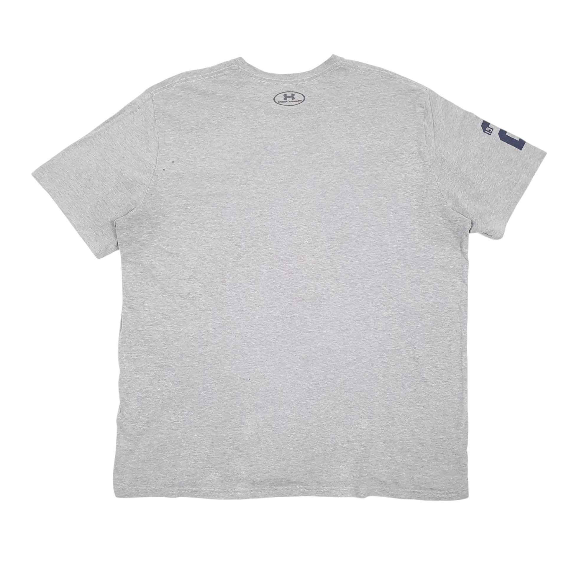 Mens Grey Under Armour Heat Gear  T Shirt