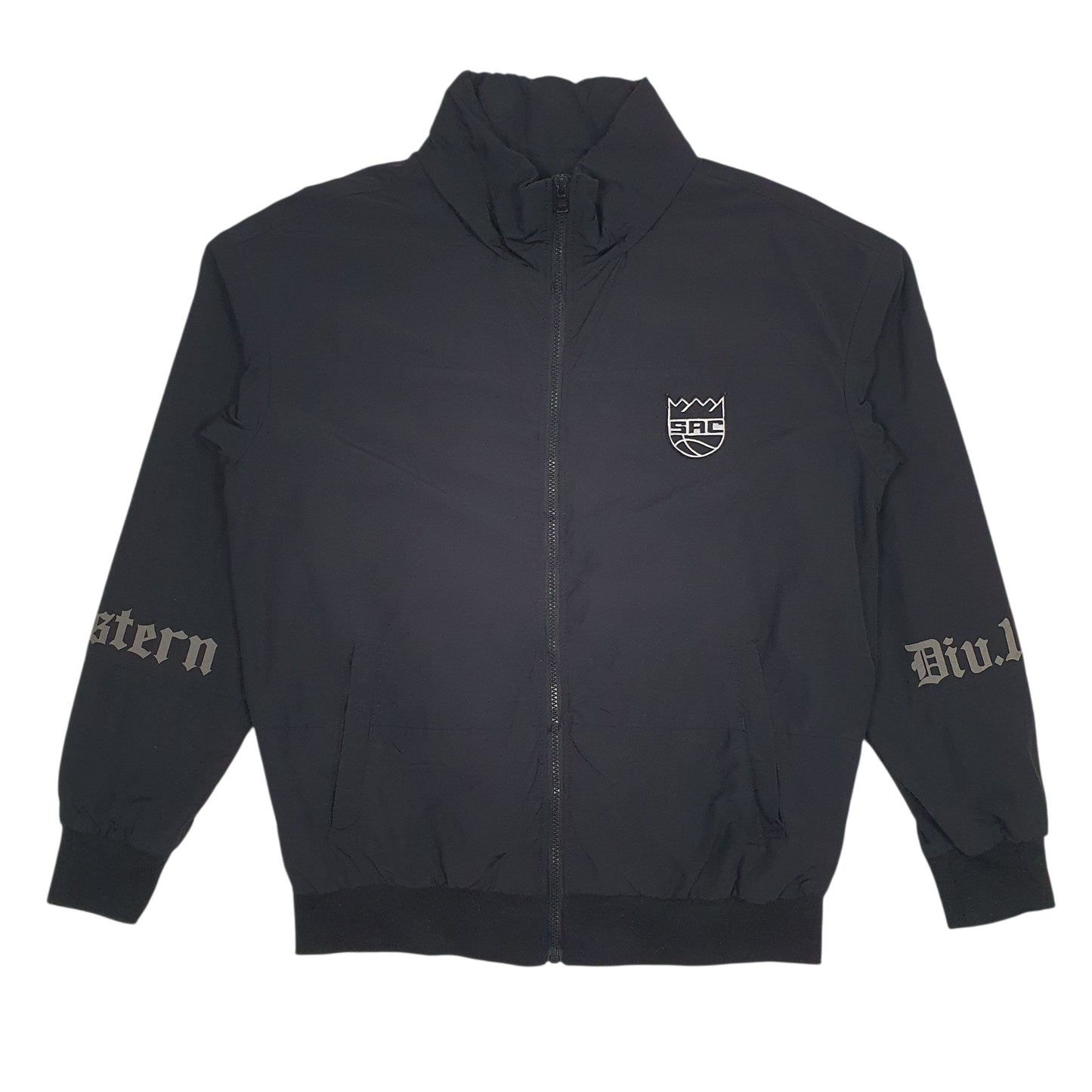 Mens Black NBA Sacramento Kings Full Zip Coat