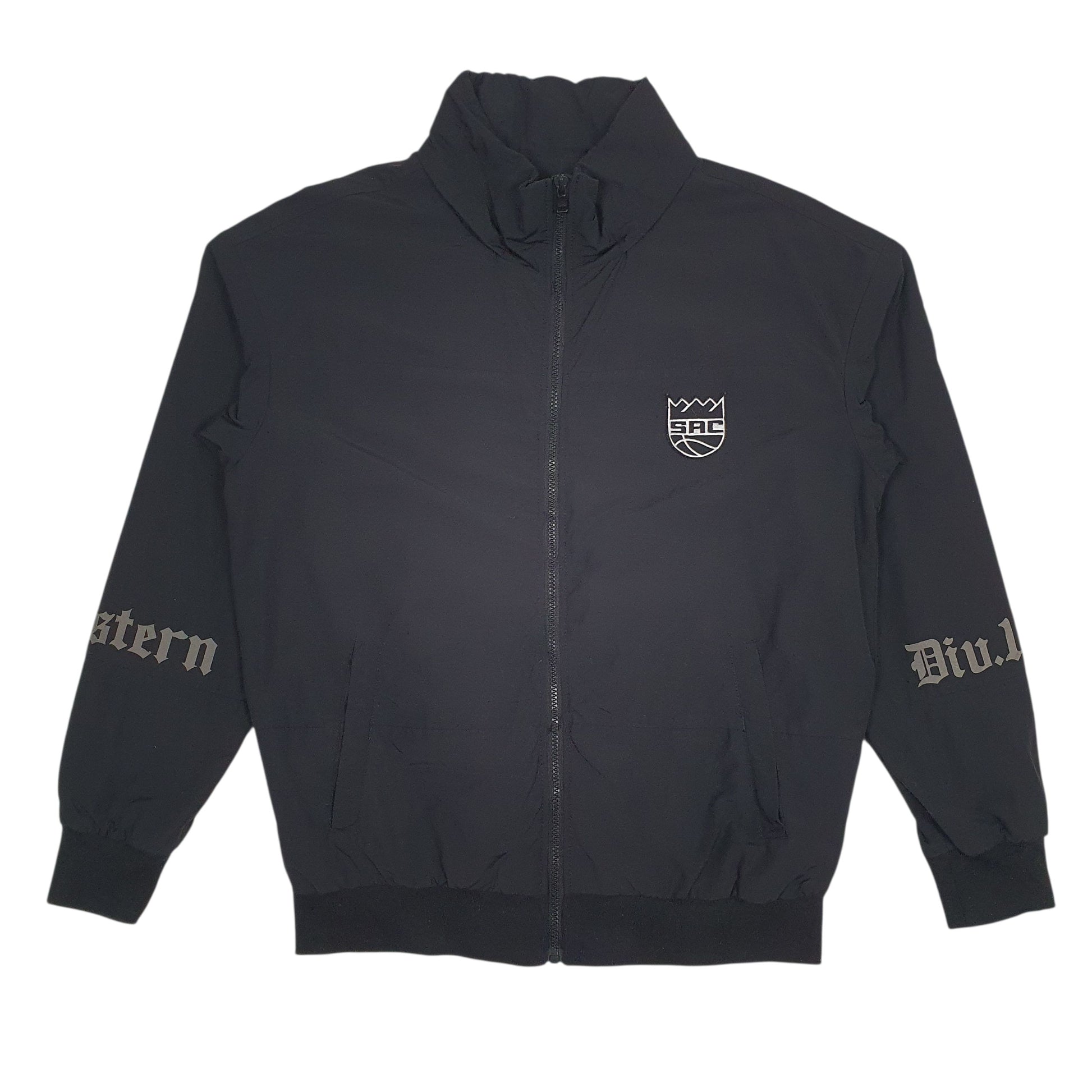 Mens Black NBA Sacramento Kings Full Zip Coat