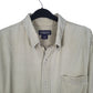 Mens Cream Lands End Corduroy Vintage 90s  Shirt