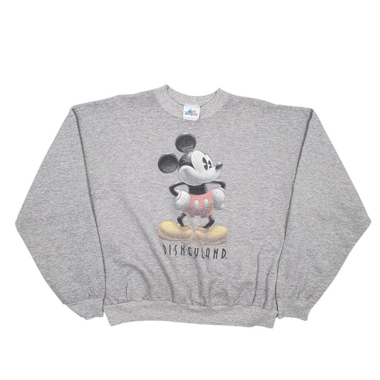 Mens Grey Disney Vintage Crewneck Jumper