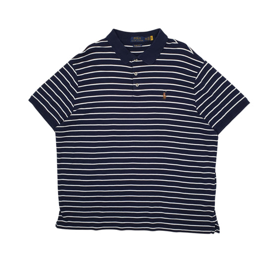 Mens Navy Polo Ralph Lauren Custom Slim Fit Short Sleeve Polo Shirt