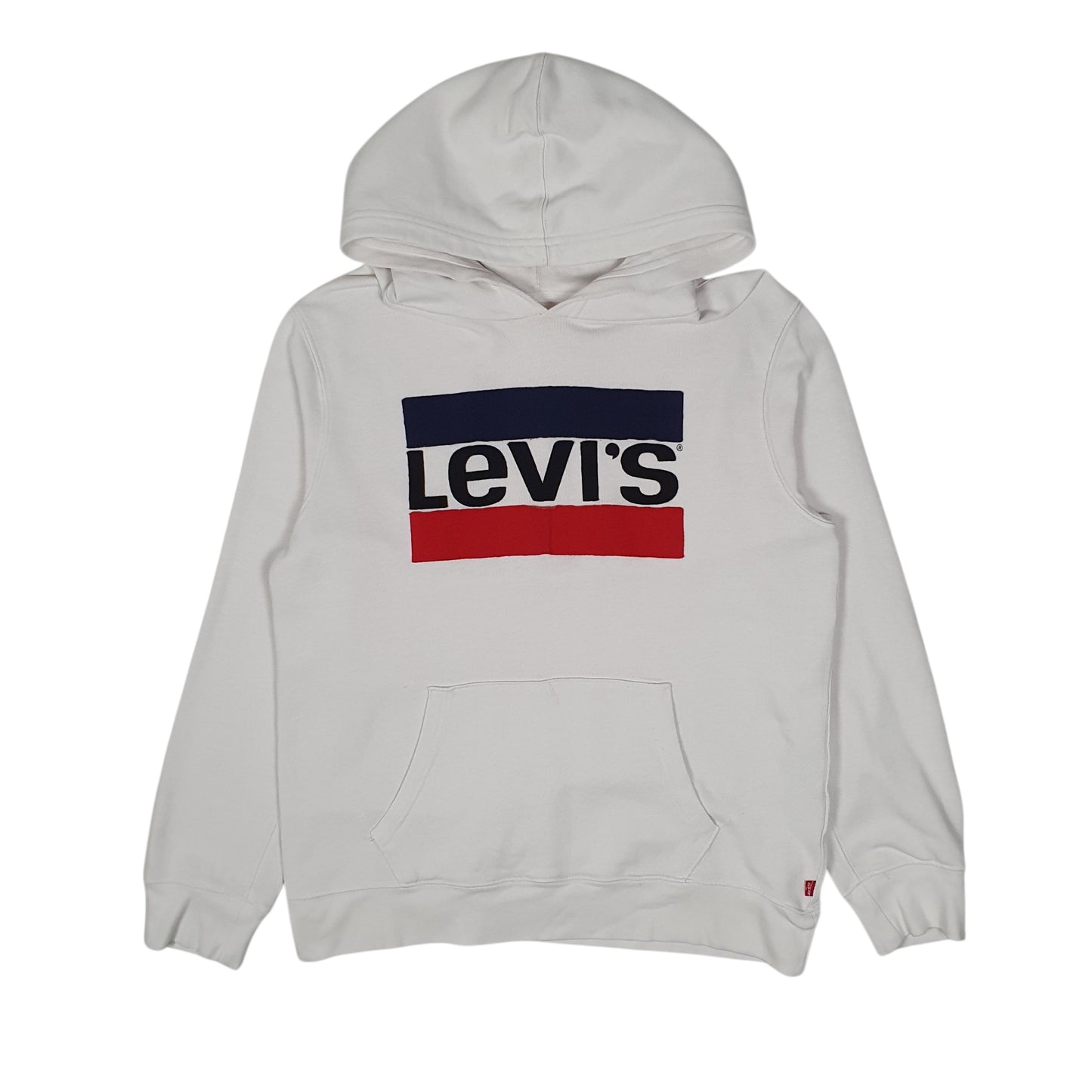 Mens White Levis  Hoodie Jumper