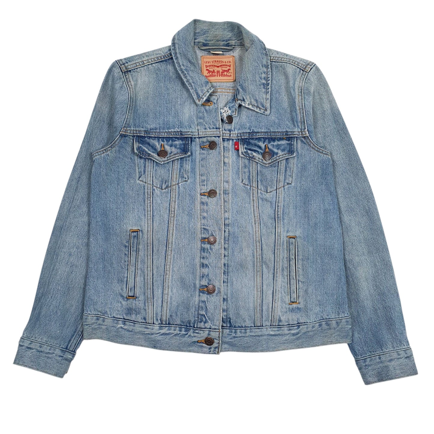 Womens Blue Levis Type 3 Trucker  Coat