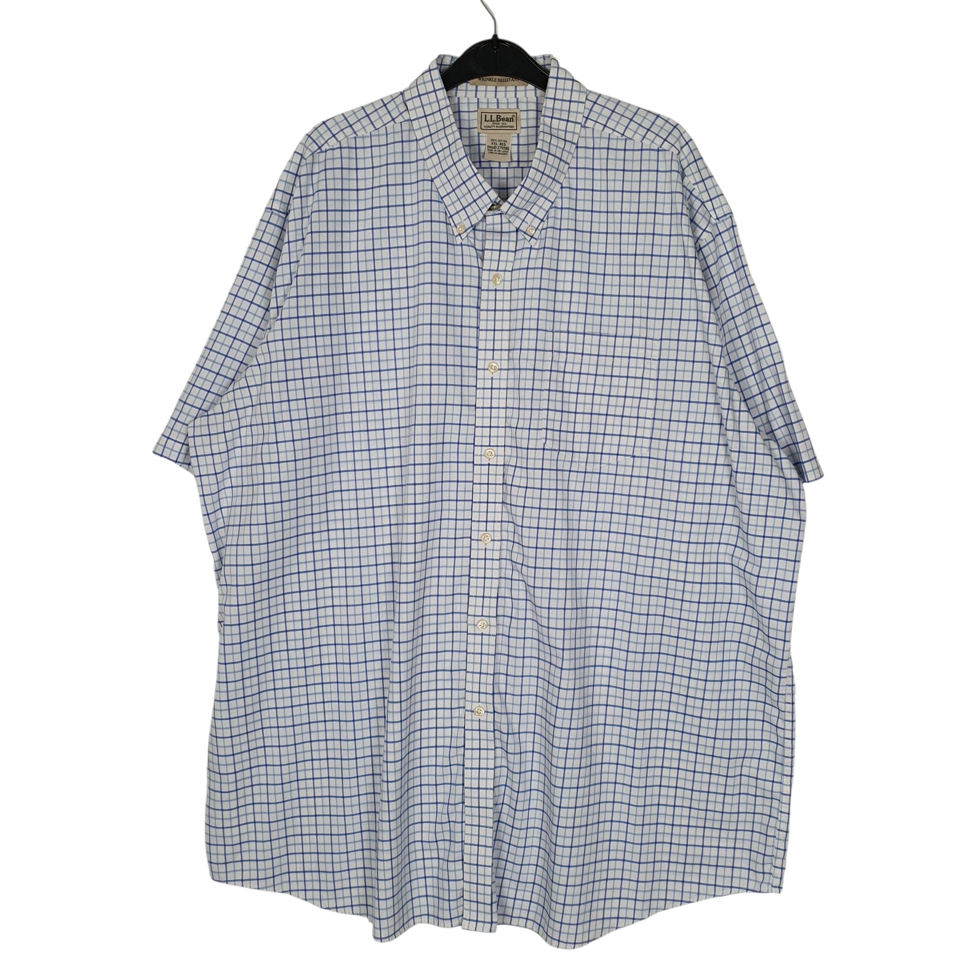 Mens Blue L.L.Bean  Short Sleeve Shirt
