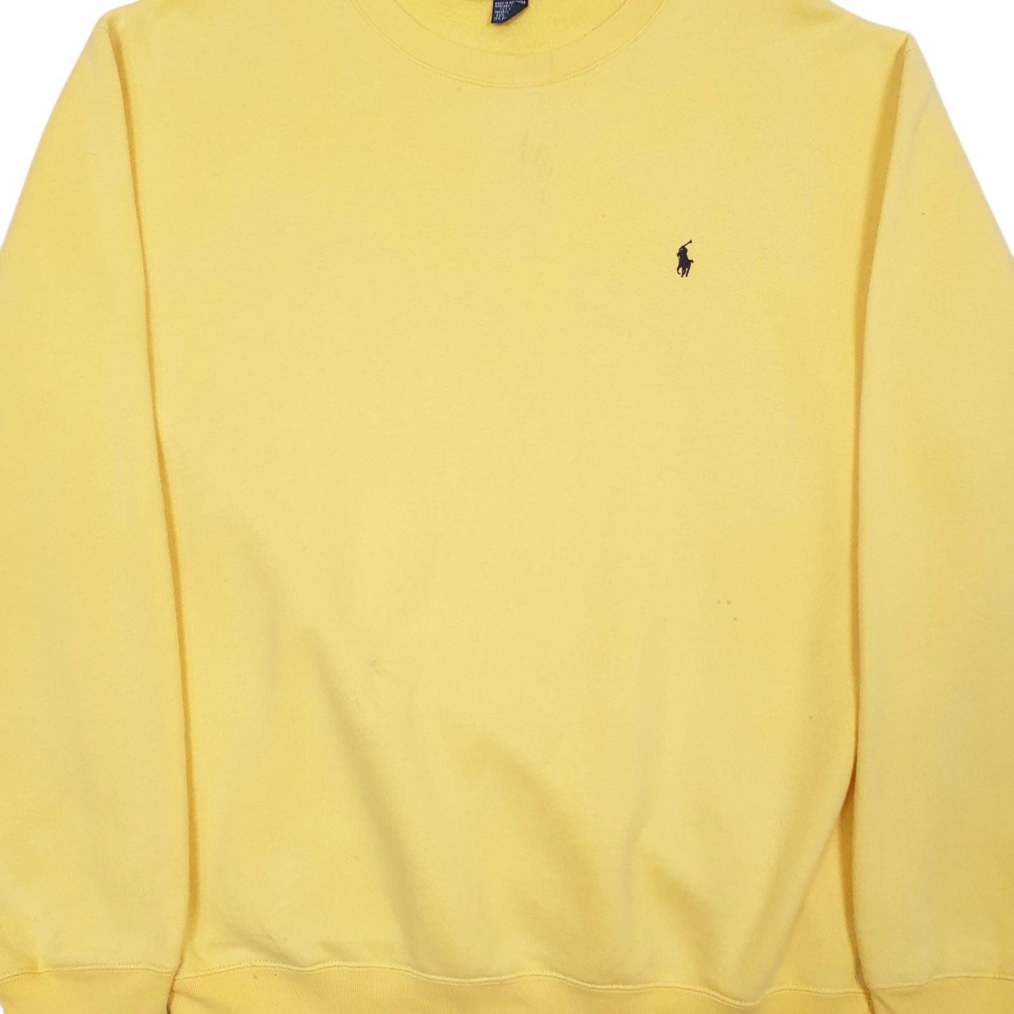 Mens Yellow Polo Ralph Lauren Vintage Crewneck Jumper