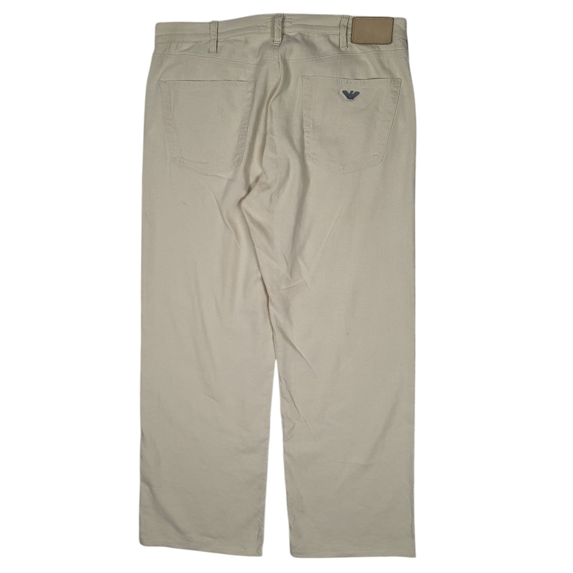 Mens Beige Armani Jeans   Trousers