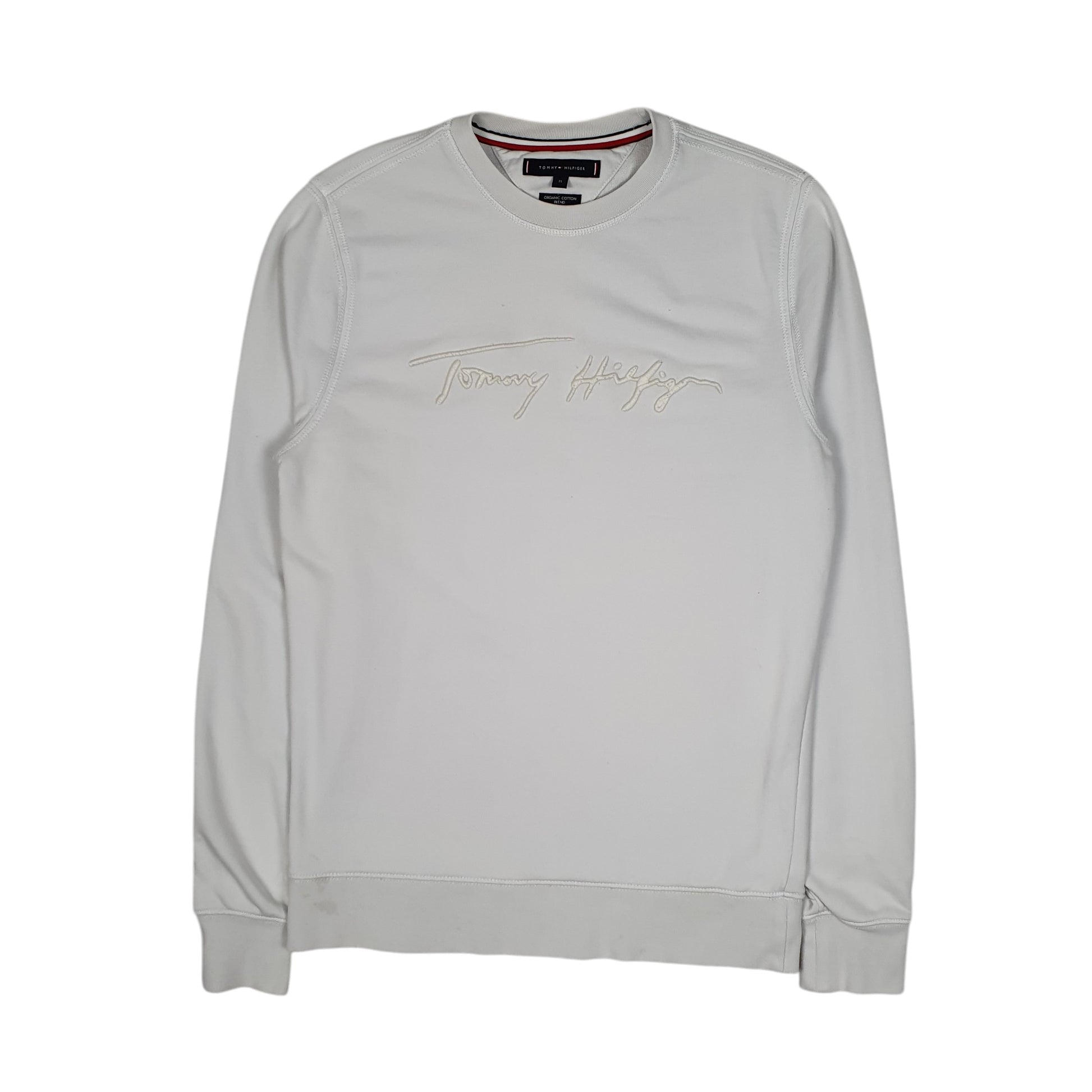 Mens White Tommy Hilfiger  Crewneck Jumper