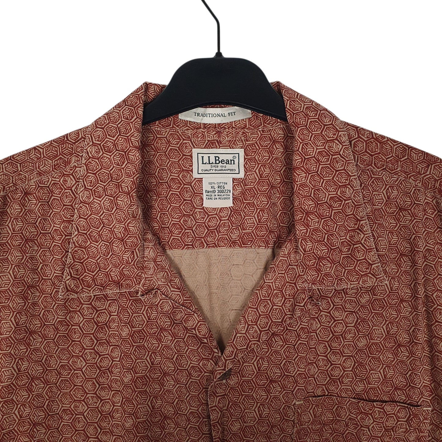 Mens Burgundy L.L.Bean   Shirt