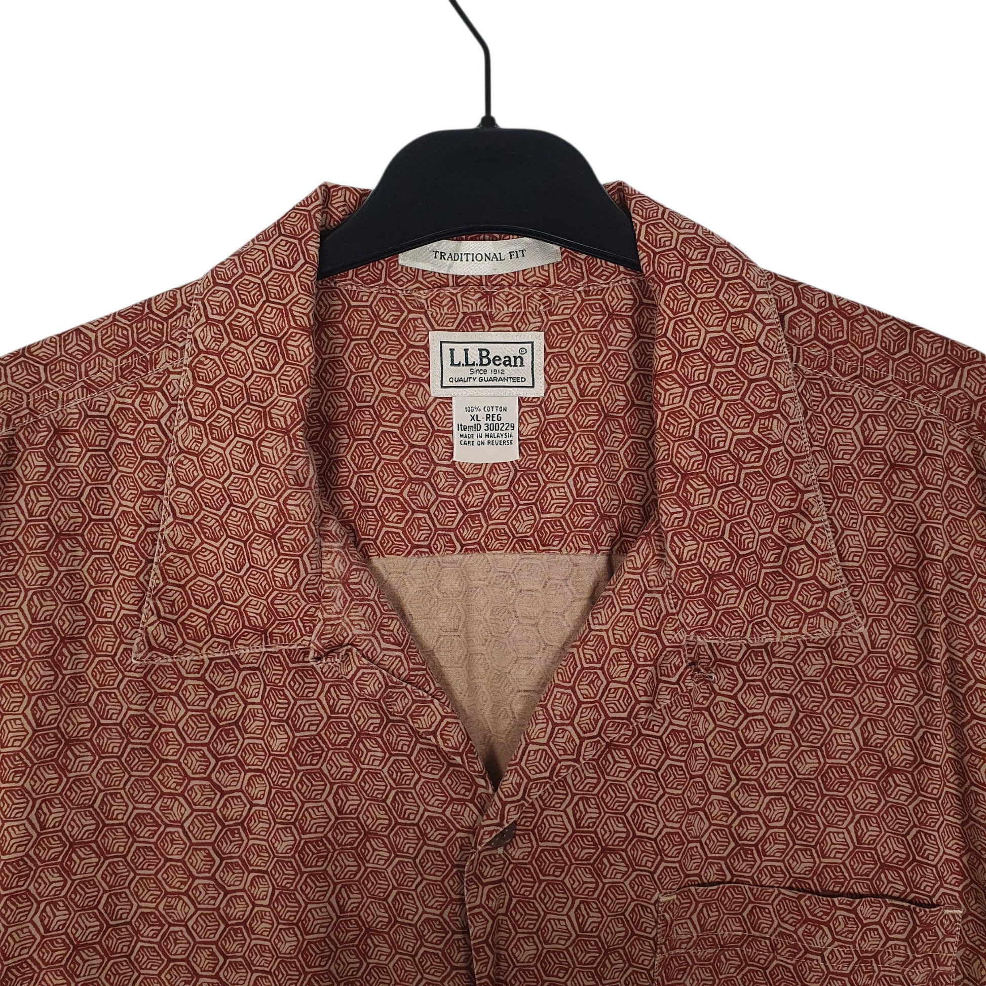 Mens Burgundy L.L.Bean   Shirt