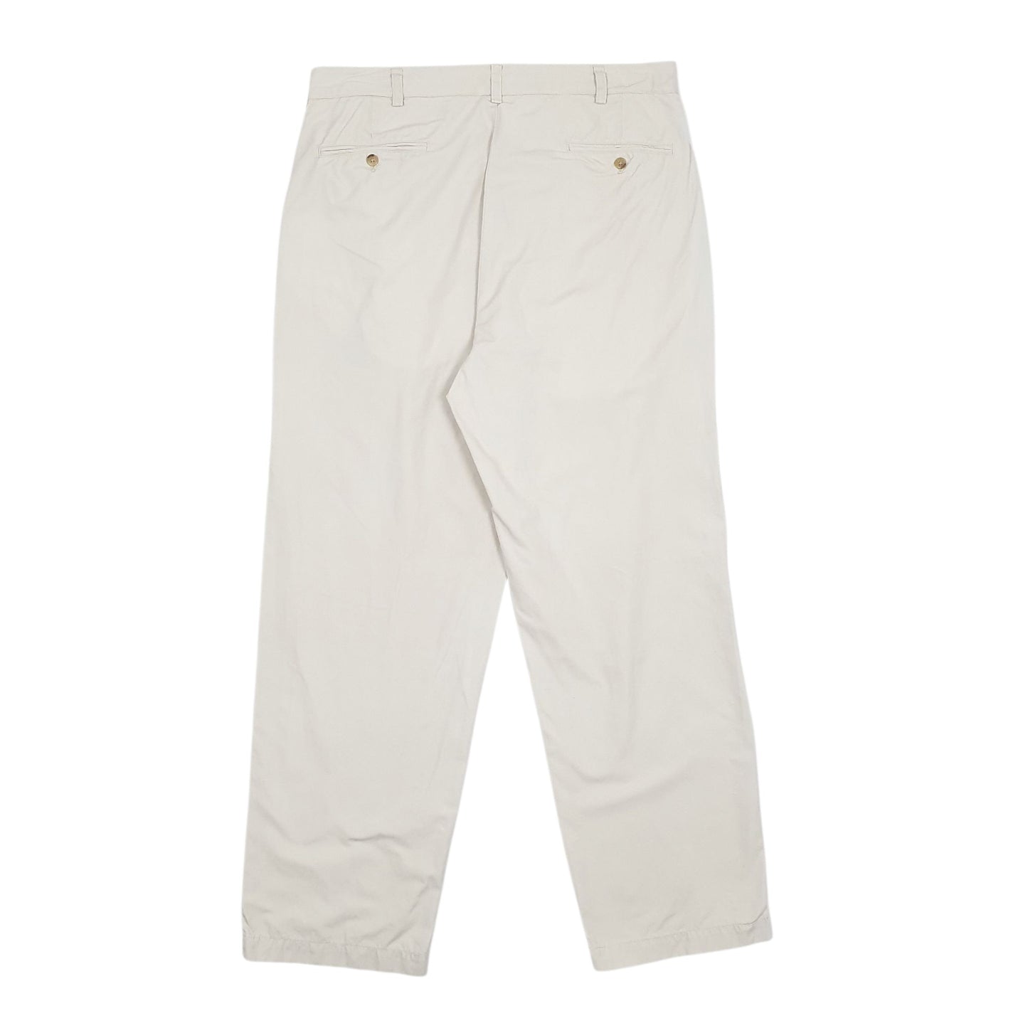 Mens Cream Polo Ralph Lauren Andrew Pant Pleated 90s  Trousers