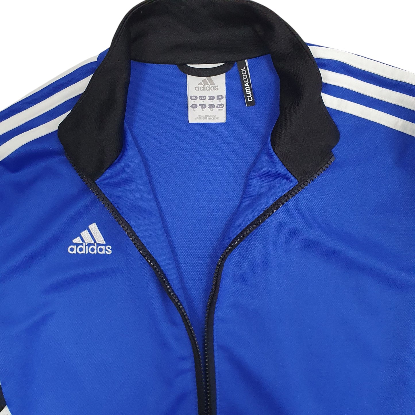 Mens Blue Adidas Track Quarter Zip Coat