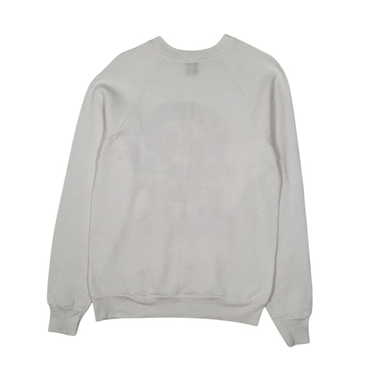 Womens White Screen Stars Vintage 90s Made In USA Chrismas Crewneck Jumper