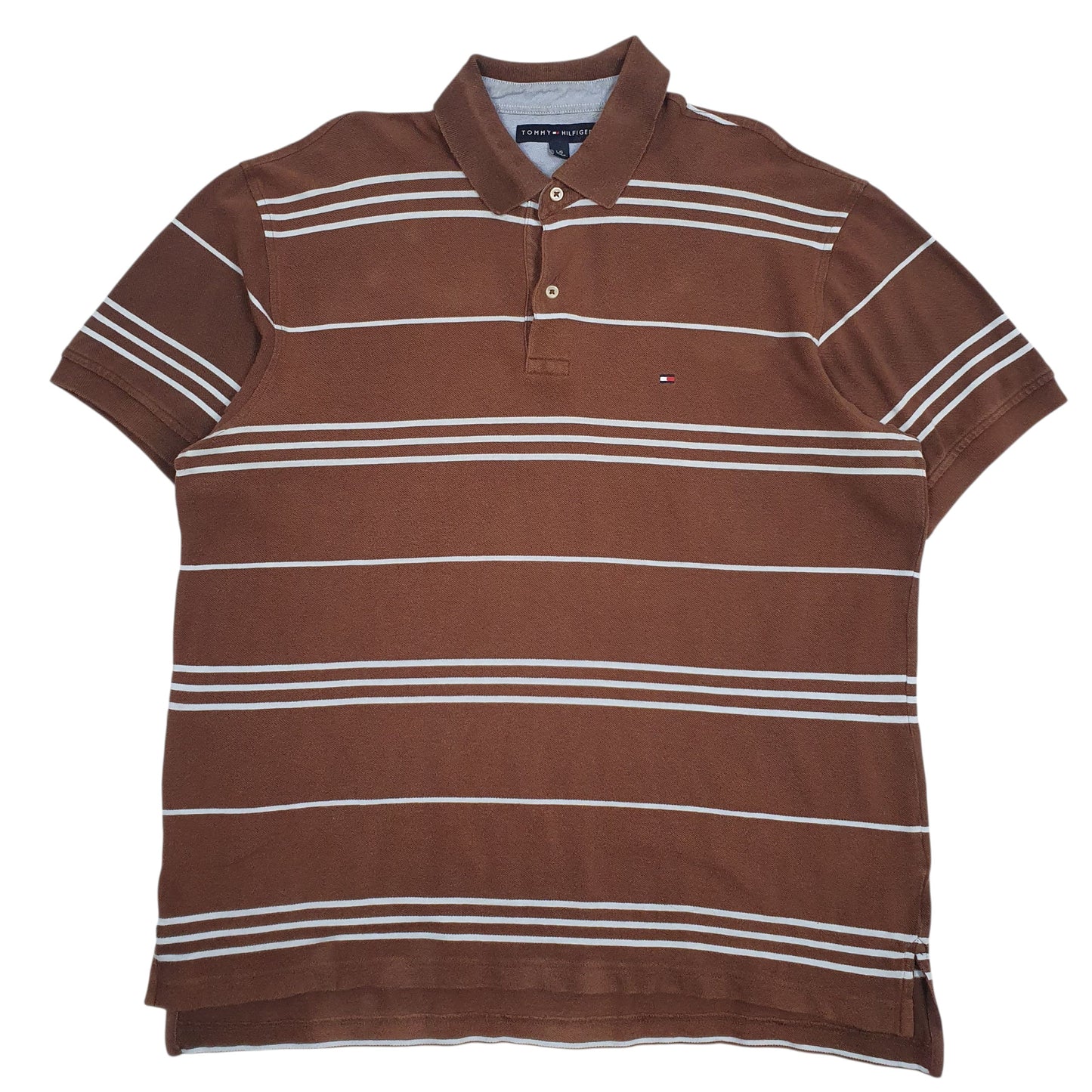 Mens Brown Tommy Hilfiger  Short Sleeve Polo Shirt