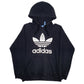 Mens Black Adidas Spellout Hoodie Jumper