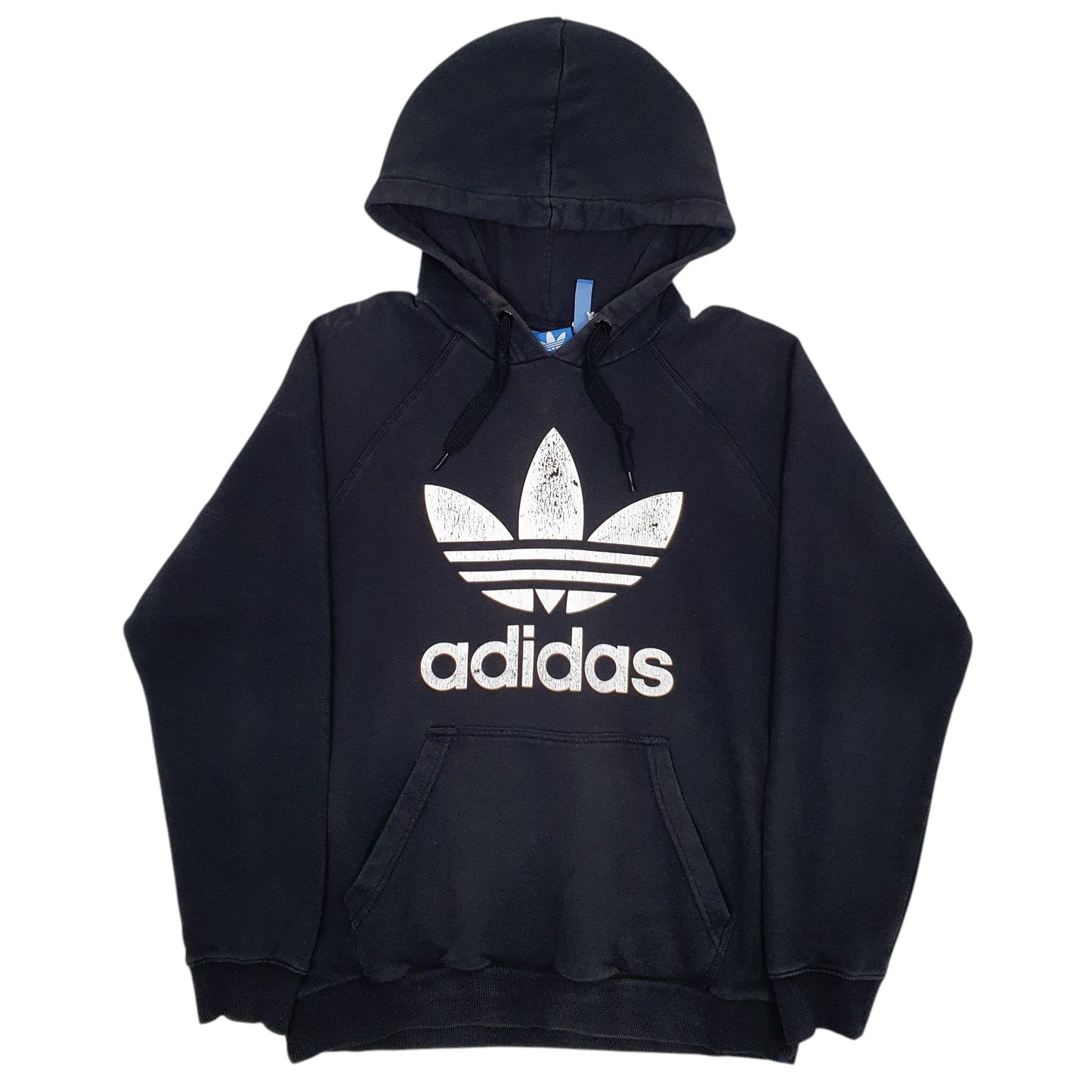 Mens Black Adidas Spellout Hoodie Jumper
