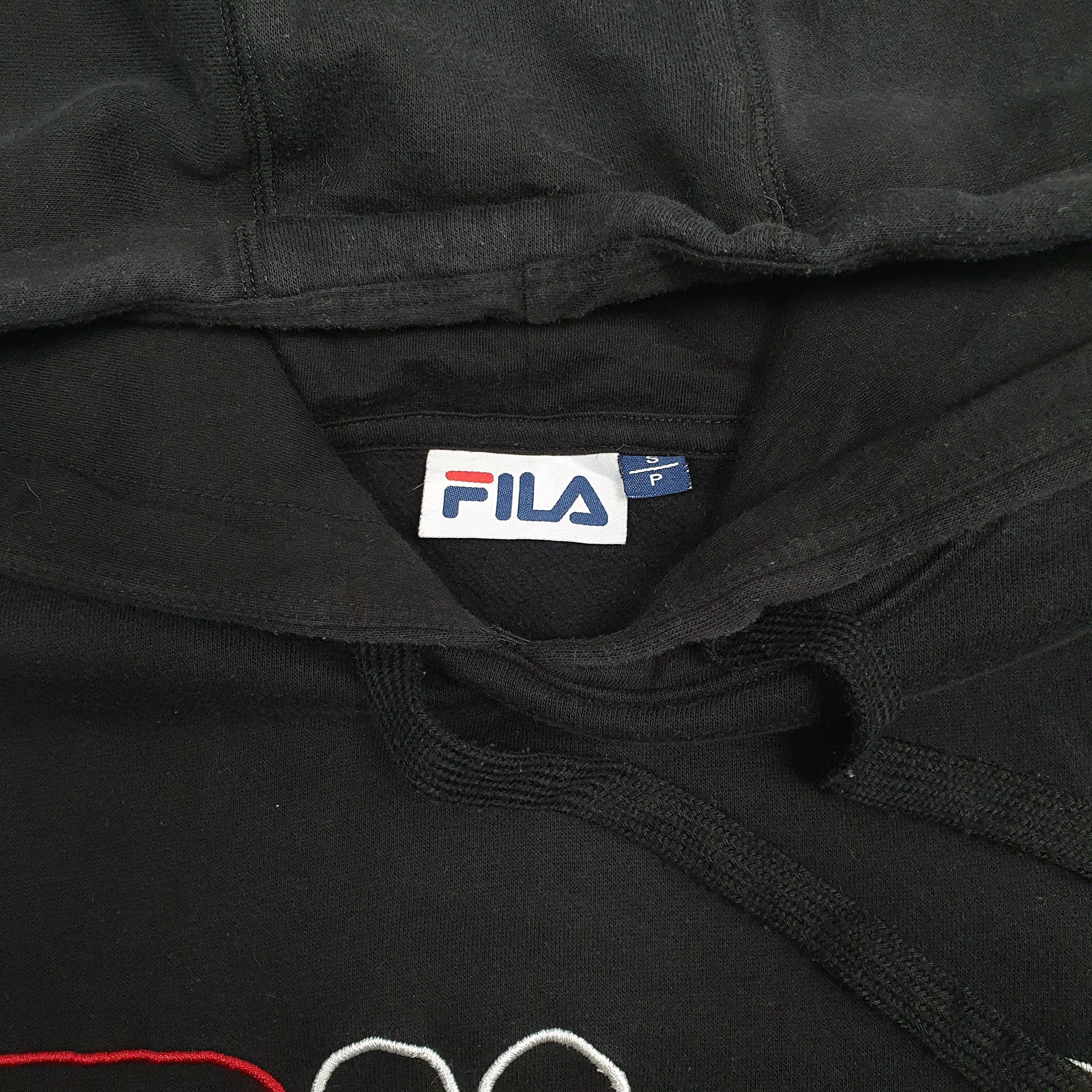 Mens Black Fila  Hoodie Jumper