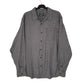 Mens Grey Woolrich Herringbone Long Sleeve Shirt
