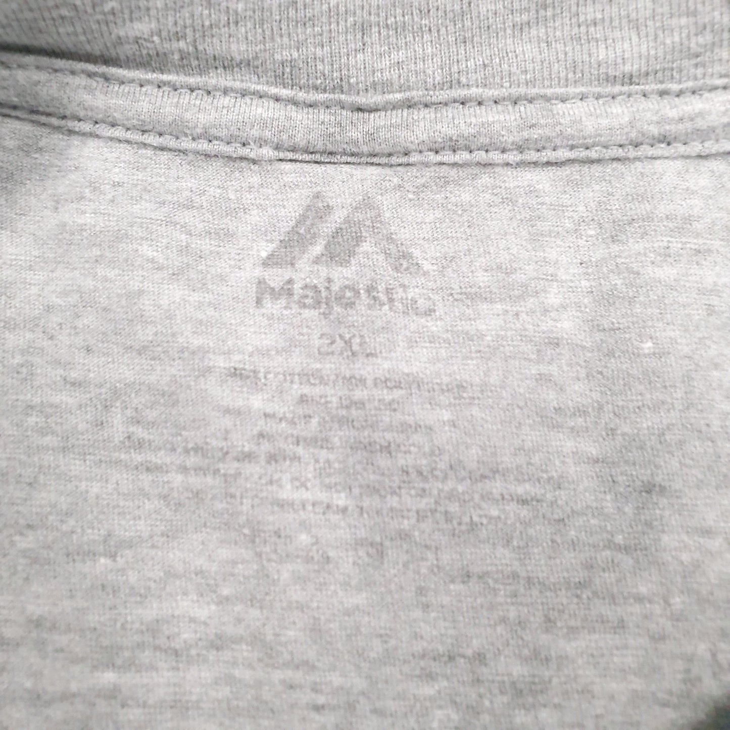 Mens Grey Majestic MLB LA Dodgers  T Shirt