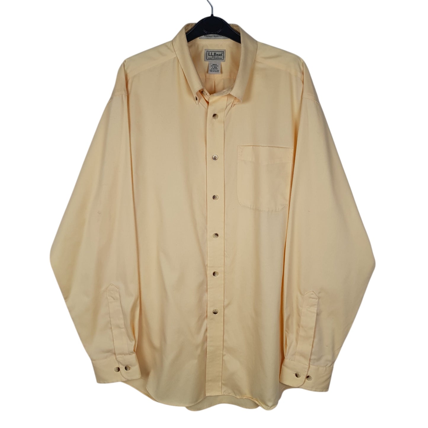Mens Yellow L.L.Bean  Long Sleeve Shirt