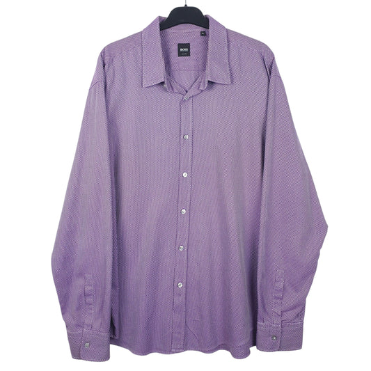 Mens Purple Hugo Boss  Long Sleeve Shirt