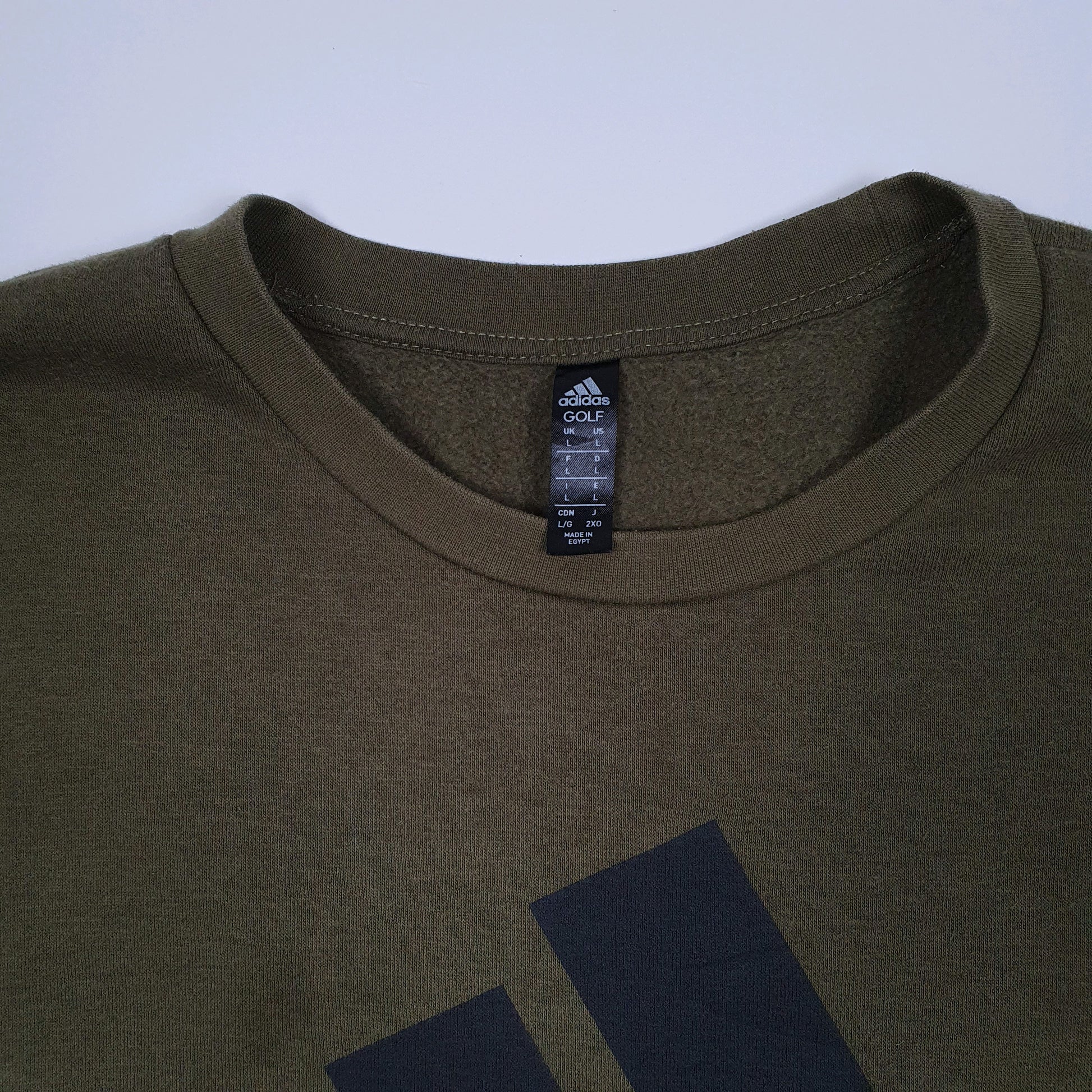 Mens Green Adidas Golf Crewneck Jumper