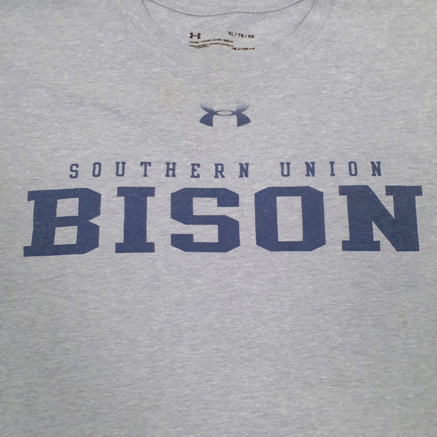 Mens Grey Under Armour Heat Gear  T Shirt