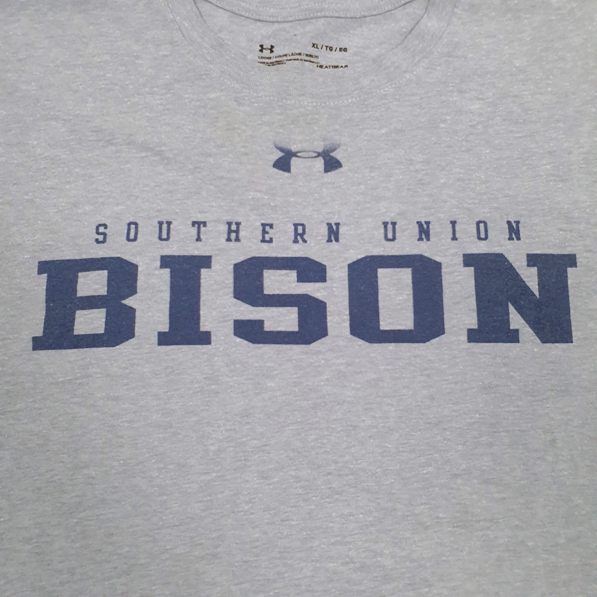 Mens Grey Under Armour Heat Gear  T Shirt