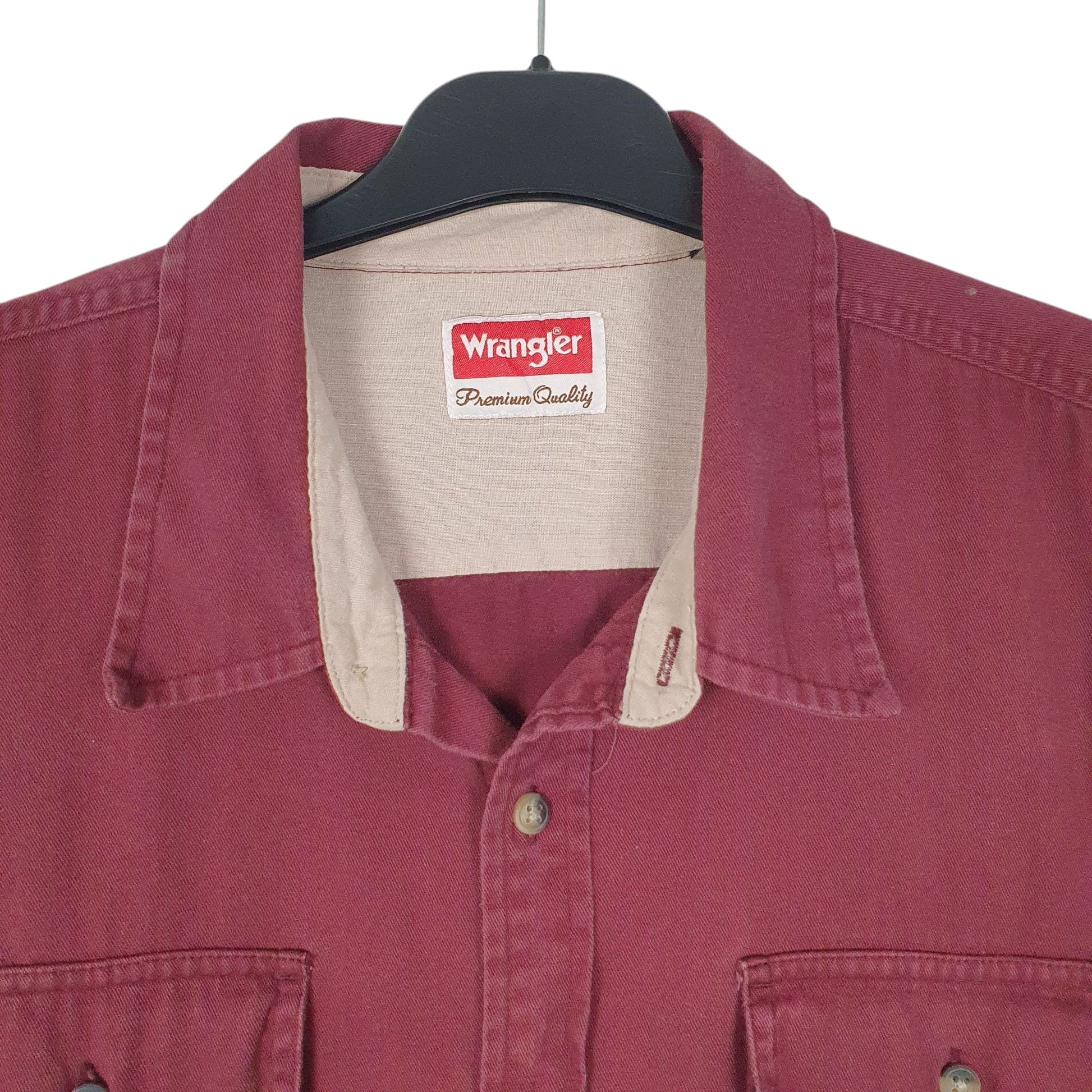 Mens Burgundy Wrangler   Shirt