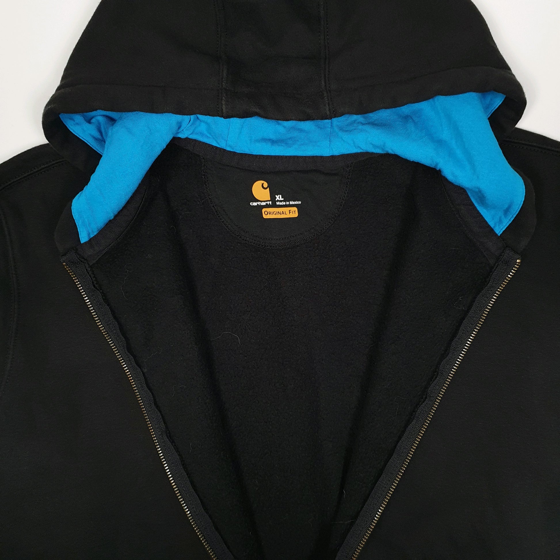 Mens Black Carhartt Hoodie Full Zip Jumper