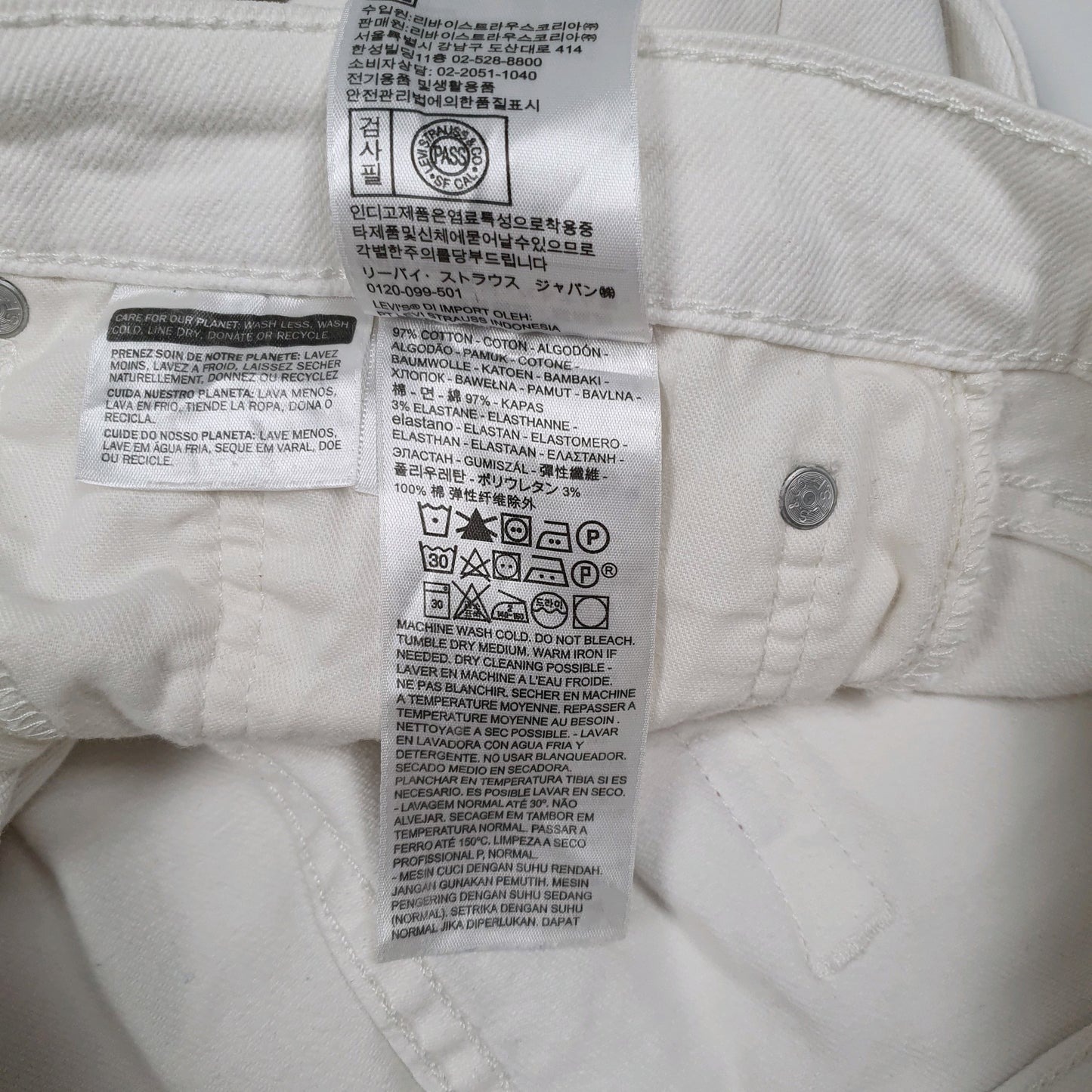 Mens White Levis   Jeans