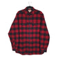 Mens Red L.L.Bean Chamois Thick Flannel Plaid Long Sleeve Shirt